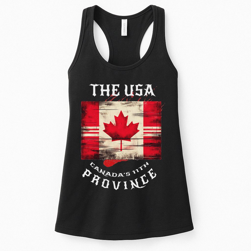 The Usa Canada’S 11th Province Funny Canada Flag Funny Leaf Womens Tank Top
