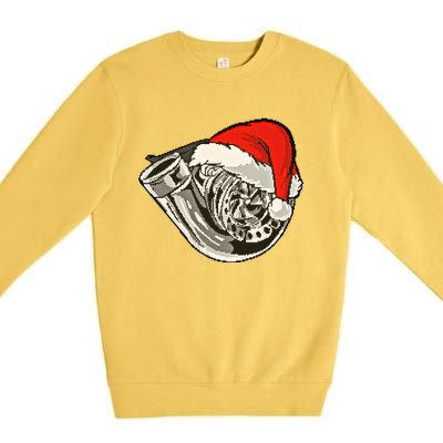 Turbo Ugly Christmas Car Enthusiast Racing Drifting Matching Cute Gift Premium Crewneck Sweatshirt