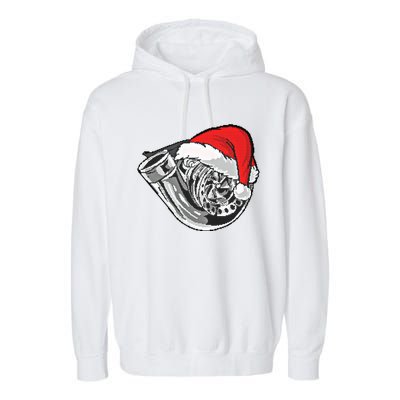 Turbo Ugly Christmas Car Enthusiast Racing Drifting Matching Cute Gift Garment-Dyed Fleece Hoodie