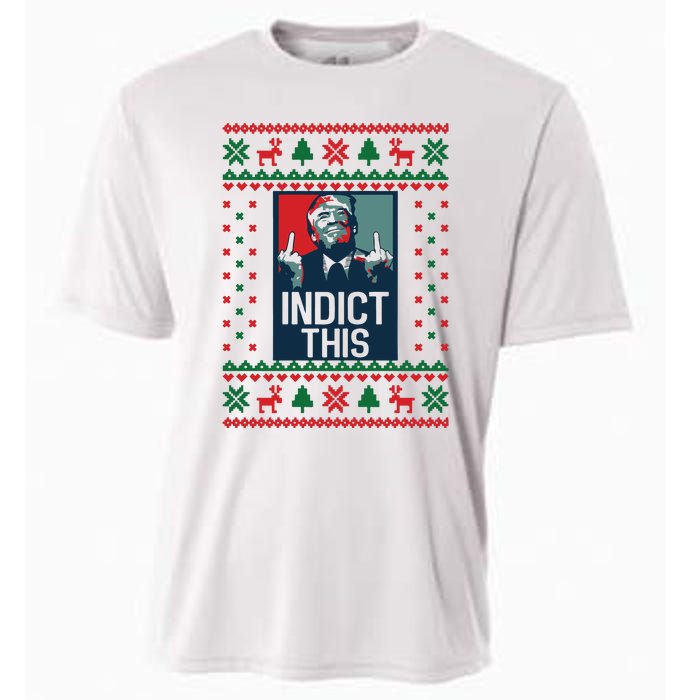 Trump Ugly Christmas Funny Ugly Cooling Performance Crew T-Shirt