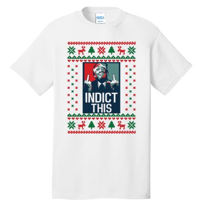 Trump Ugly Christmas Funny Ugly Tall T-Shirt