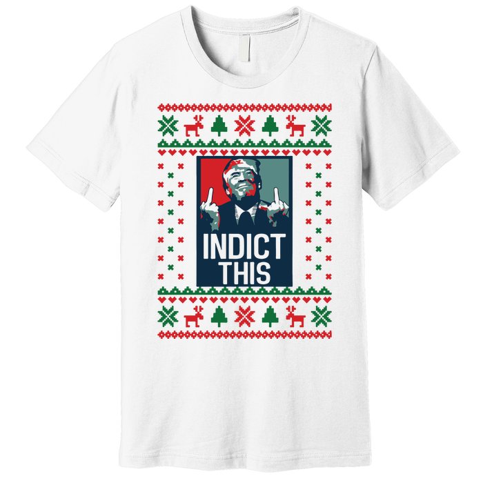 Trump Ugly Christmas Funny Ugly Premium T-Shirt