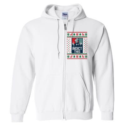 Trump Ugly Christmas Funny Ugly Full Zip Hoodie