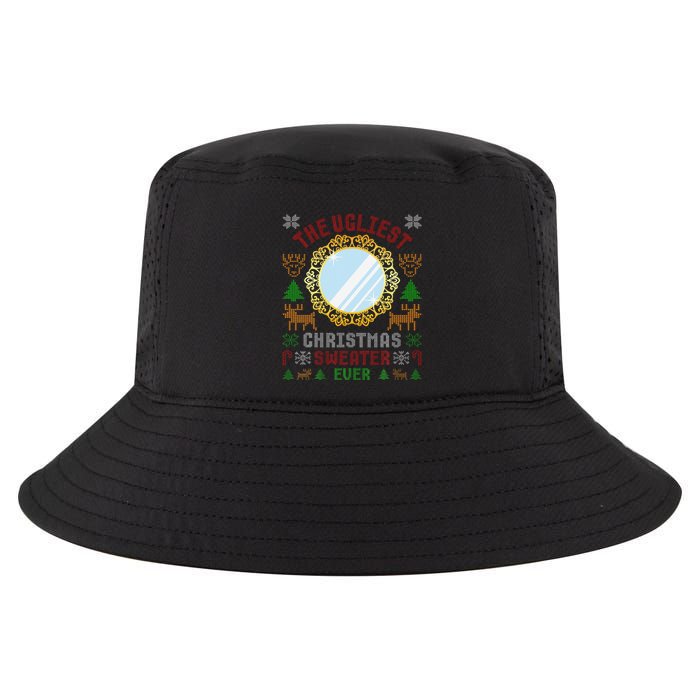 The Ugliest Christmas Sweater Ever With An Image Of A Mirror Cool Comfort Performance Bucket Hat