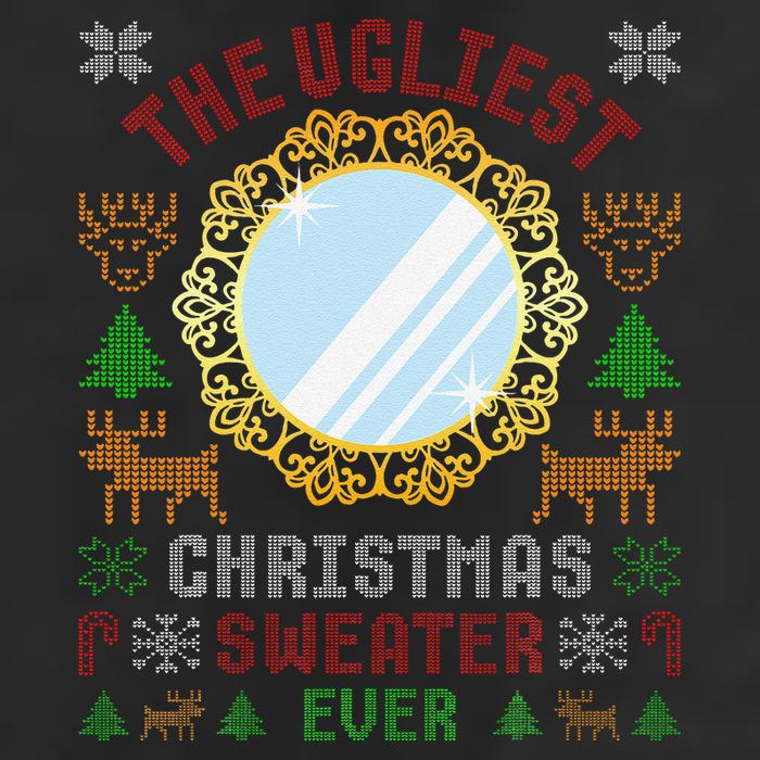 The Ugliest Christmas Sweater Ever With An Image Of A Mirror Cool Comfort Performance Bucket Hat