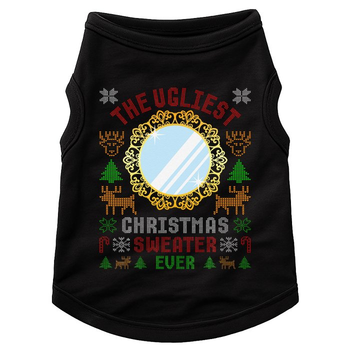 The Ugliest Christmas Sweater Ever With An Image Of A Mirror Doggie Tank