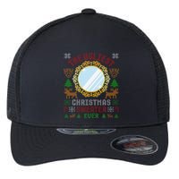 The Ugliest Christmas Sweater Ever With An Image Of A Mirror Flexfit Unipanel Trucker Cap