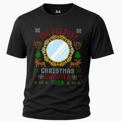 The Ugliest Christmas Sweater Ever With An Image Of A Mirror Performance Shirt