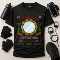 The Ugliest Christmas Sweater Ever With An Image Of A Mirror Performance Shirt