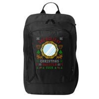 The Ugliest Christmas Sweater Ever With An Image Of A Mirror City Backpack