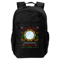 The Ugliest Christmas Sweater Ever With An Image Of A Mirror Backpack