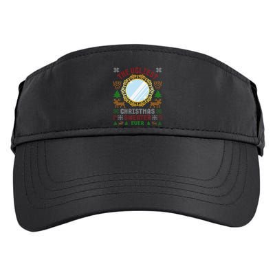The Ugliest Christmas Sweater Ever With An Image Of A Mirror Adult Drive Performance Visor