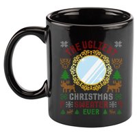 The Ugliest Christmas Sweater Ever With An Image Of A Mirror 11oz C Handle Ceramic Mug