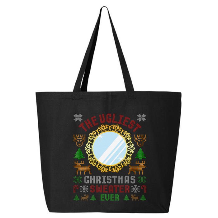 The Ugliest Christmas Sweater Ever With An Image Of A Mirror 25L Jumbo Tote