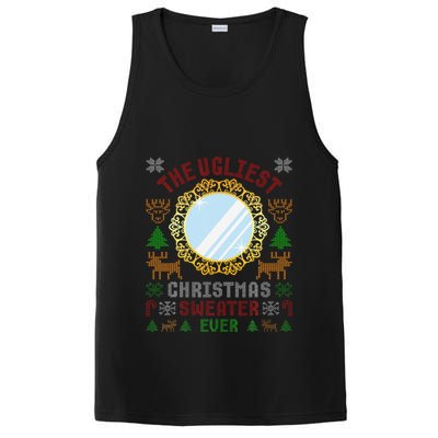 The Ugliest Christmas Sweater Ever With An Image Of A Mirror PosiCharge Competitor Tank