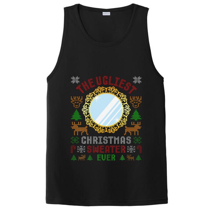 The Ugliest Christmas Sweater Ever With An Image Of A Mirror PosiCharge Competitor Tank