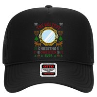 The Ugliest Christmas Sweater Ever With An Image Of A Mirror Trucker Hat