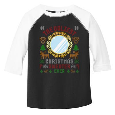 The Ugliest Christmas Sweater Ever With An Image Of A Mirror Toddler Fine Jersey T-Shirt