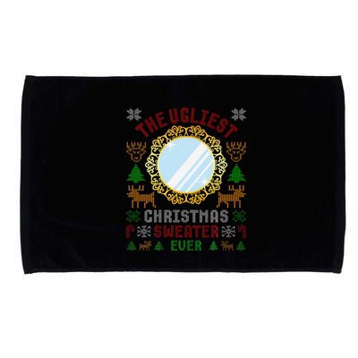 The Ugliest Christmas Sweater Ever With An Image Of A Mirror Microfiber Hand Towel