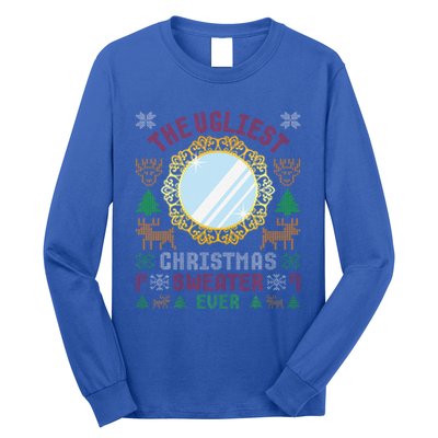 The Ugliest Christmas Sweater Ever With An Image Of A Mirror Long Sleeve Shirt