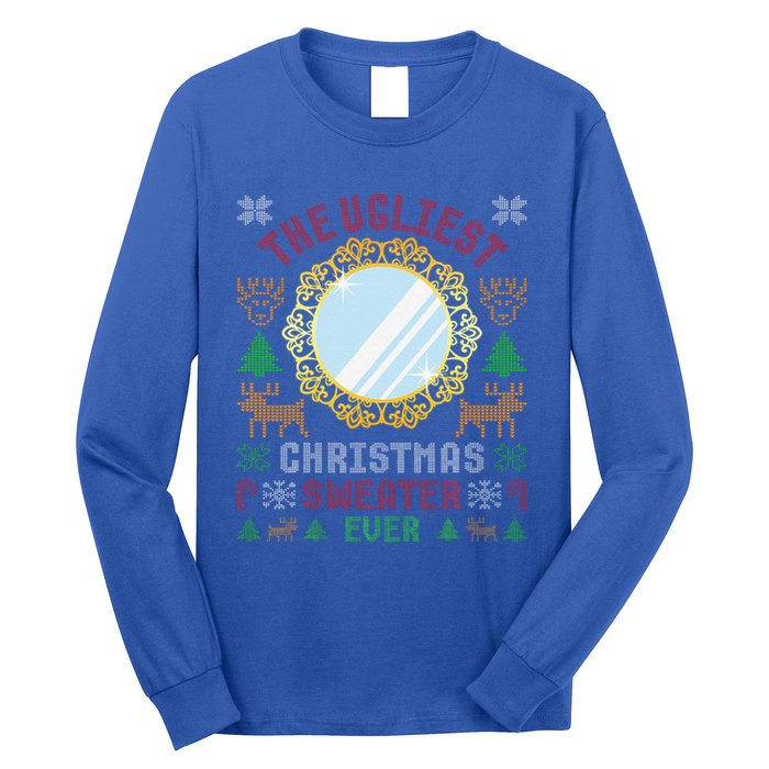The Ugliest Christmas Sweater Ever With An Image Of A Mirror Long Sleeve Shirt