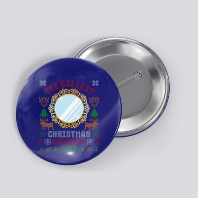 The Ugliest Christmas Sweater Ever With An Image Of A Mirror Button