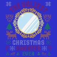 The Ugliest Christmas Sweater Ever With An Image Of A Mirror 16 in Basic Backpack
