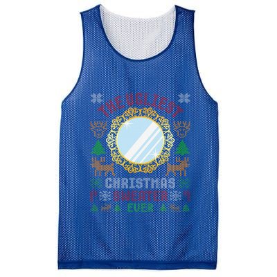 The Ugliest Christmas Sweater Ever With An Image Of A Mirror Mesh Reversible Basketball Jersey Tank