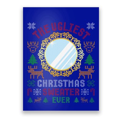 The Ugliest Christmas Sweater Ever With An Image Of A Mirror Poster