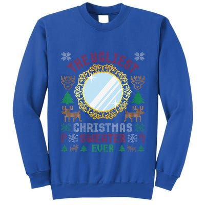 The Ugliest Christmas Sweater Ever With An Image Of A Mirror Tall Sweatshirt