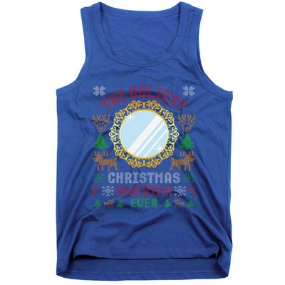 The Ugliest Christmas Sweater Ever With An Image Of A Mirror Tank Top