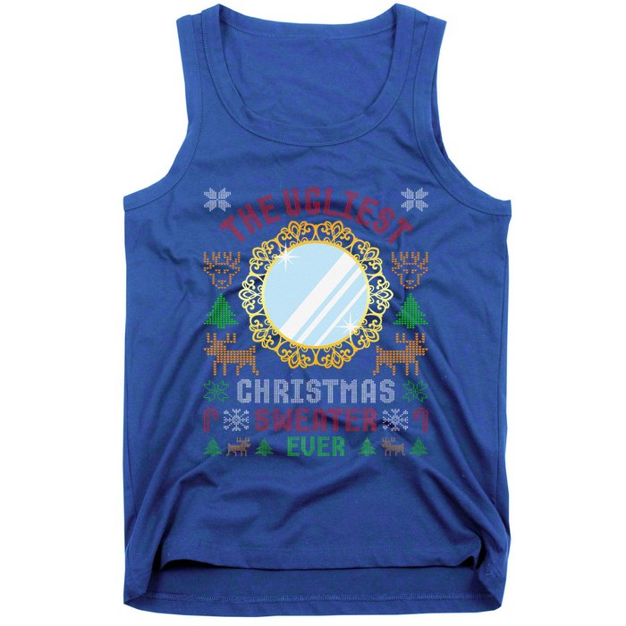 The Ugliest Christmas Sweater Ever With An Image Of A Mirror Tank Top