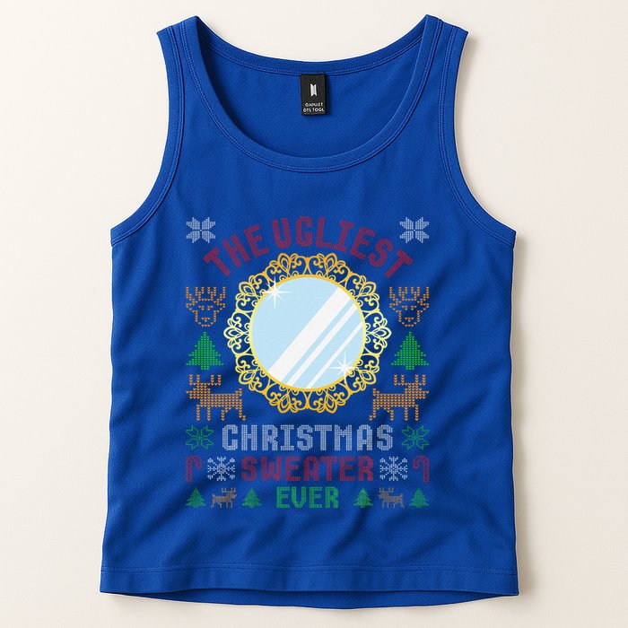 The Ugliest Christmas Sweater Ever With An Image Of A Mirror Tank Top