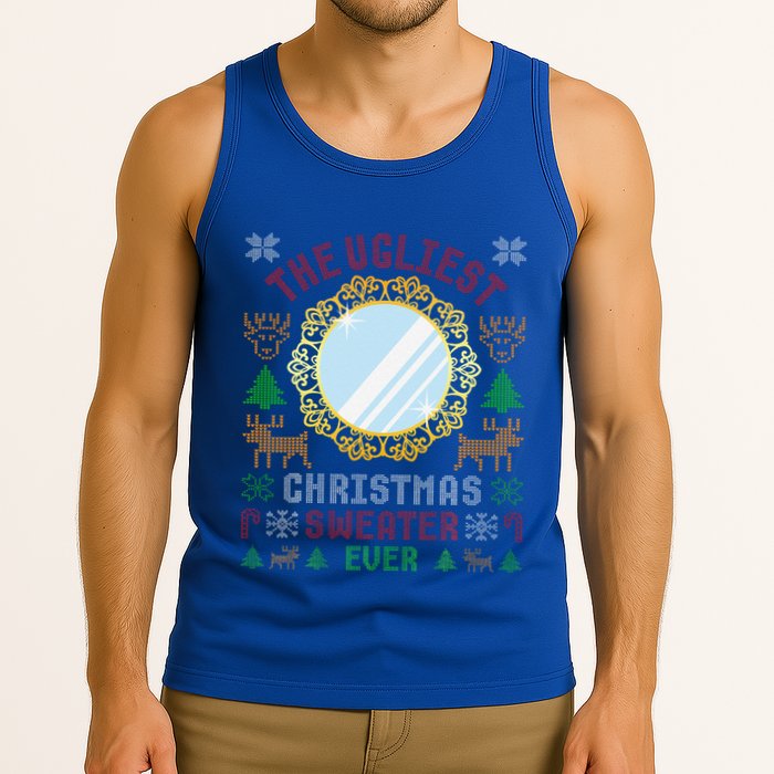 The Ugliest Christmas Sweater Ever With An Image Of A Mirror Tank Top