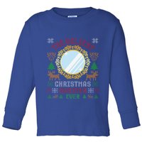 The Ugliest Christmas Sweater Ever With An Image Of A Mirror Toddler Long Sleeve Shirt