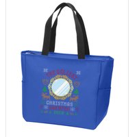 The Ugliest Christmas Sweater Ever With An Image Of A Mirror Zip Tote Bag
