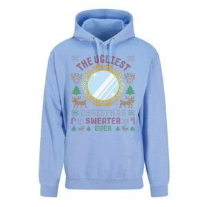 The Ugliest Christmas Sweater Ever With An Image Of A Mirror Unisex Surf Hoodie