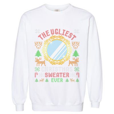 The Ugliest Christmas Sweater Ever With An Image Of A Mirror Garment-Dyed Sweatshirt