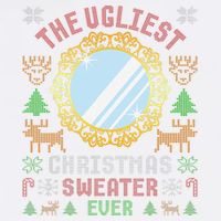 The Ugliest Christmas Sweater Ever With An Image Of A Mirror Garment-Dyed Sweatshirt
