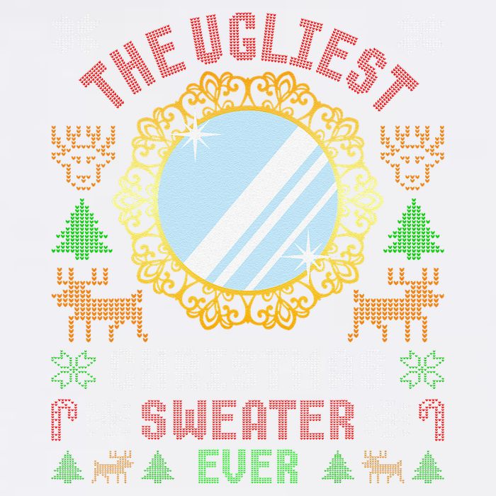 The Ugliest Christmas Sweater Ever With An Image Of A Mirror Garment-Dyed Sweatshirt