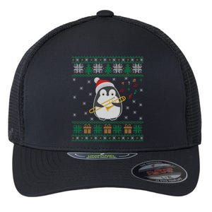 Trombone Ugly Christmas Sweater Penguin Xmas Family Matching Cool Gift Flexfit Unipanel Trucker Cap