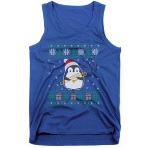 Trombone Ugly Christmas Sweater Penguin Xmas Family Matching Cool Gift Tank Top