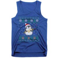 Trombone Ugly Christmas Sweater Penguin Xmas Family Matching Cool Gift Tank Top