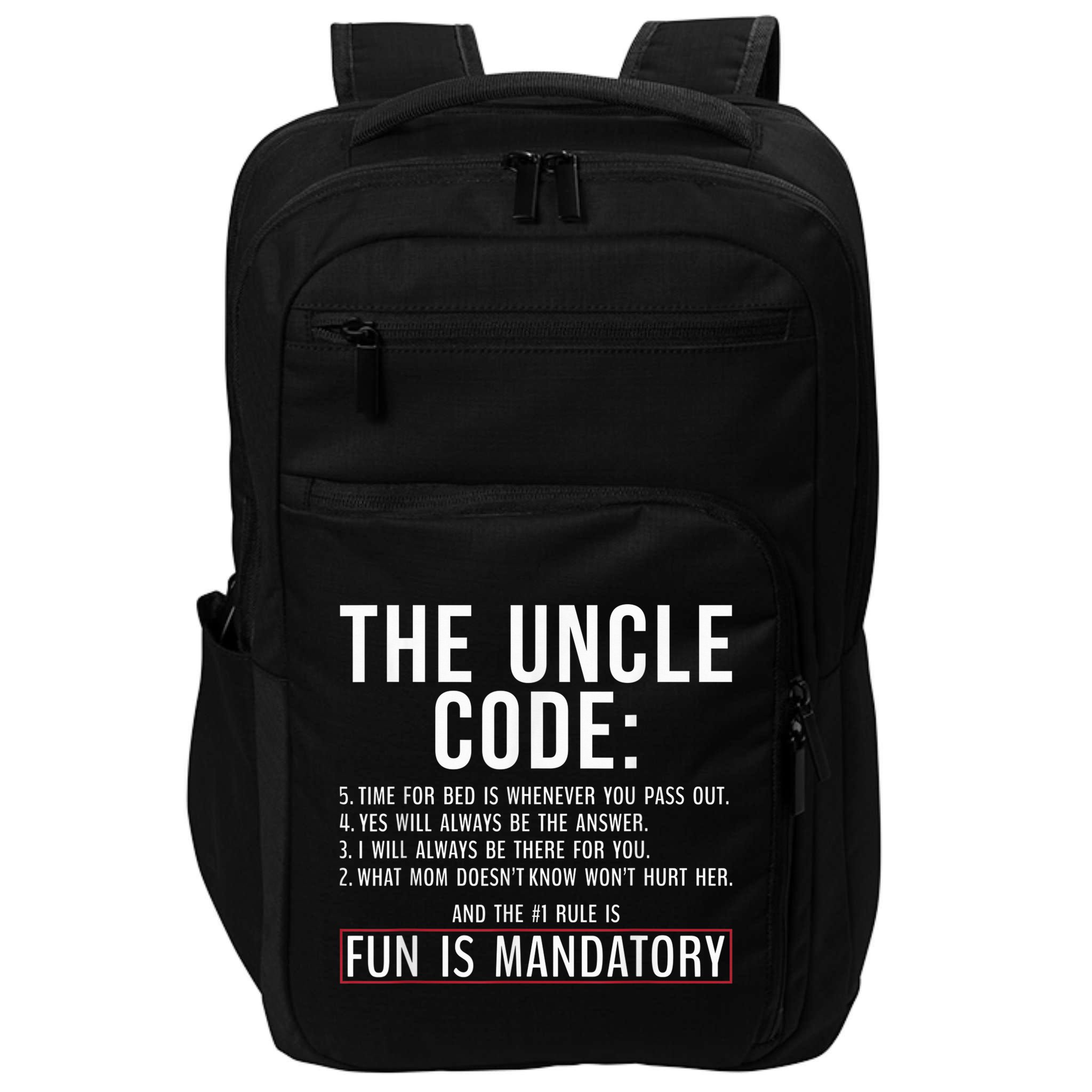 The Uncle Code Fun ins Mandatory Family Brother Uncle Impact Tech Backpack