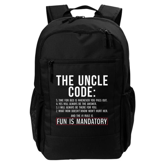 The Uncle Code Fun ins Mandatory Family Brother Uncle Backpack