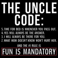 The Uncle Code Fun ins Mandatory Family Brother Uncle Backpack