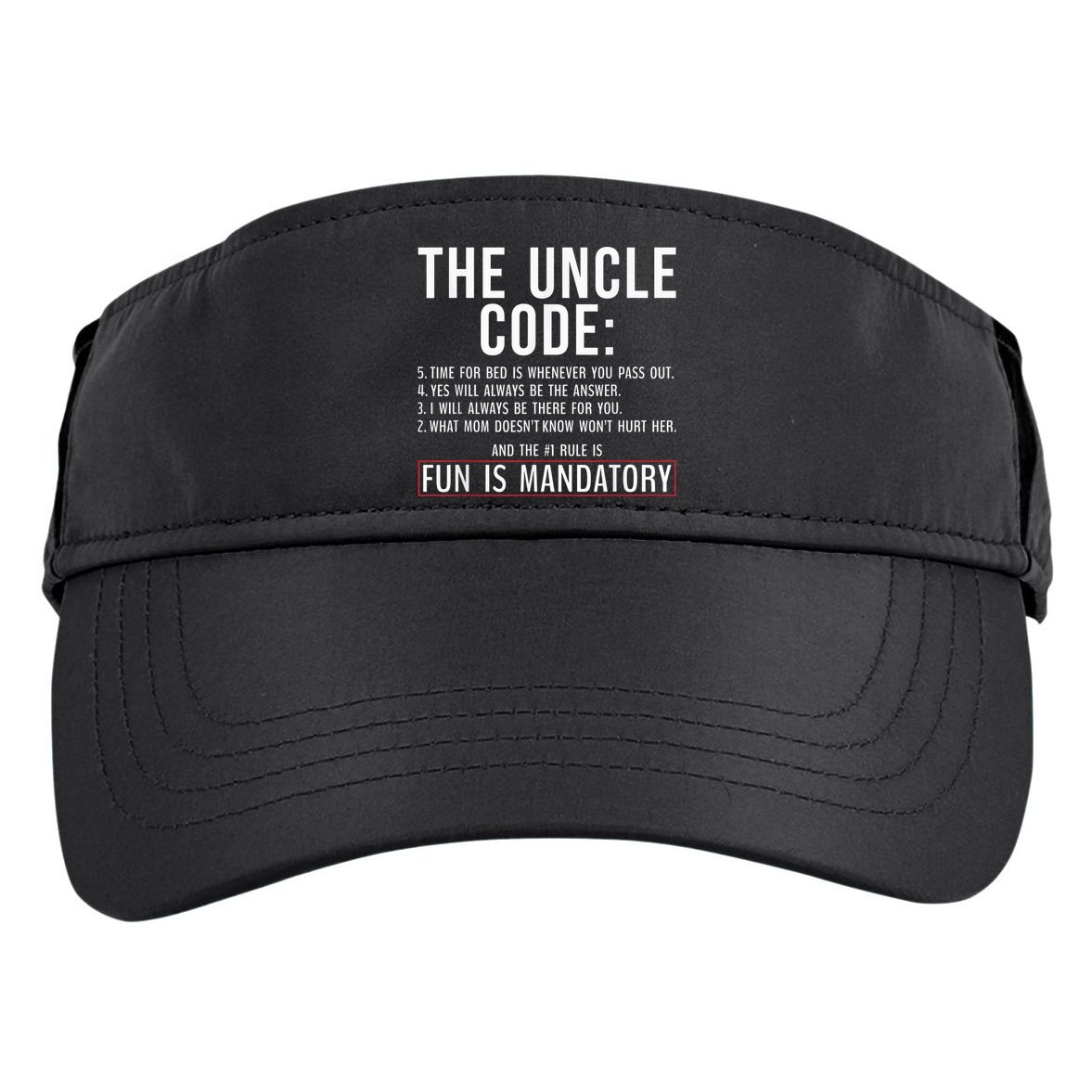 The Uncle Code Fun ins Mandatory Family Brother Uncle Adult Drive Performance Visor