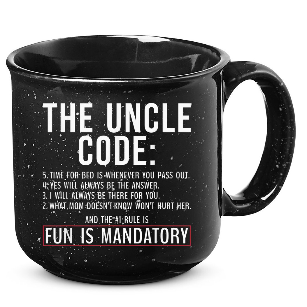 The Uncle Code Fun ins Mandatory Family Brother Uncle 15oz Campfire Ceramic Mug