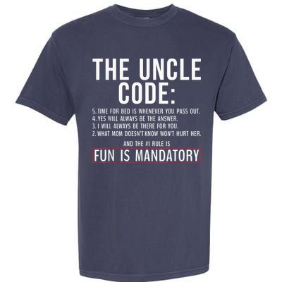 The Uncle Code Fun ins Mandatory Family Brother Uncle Garment-Dyed Heavyweight T-Shirt