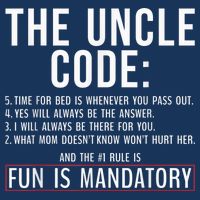 The Uncle Code Fun ins Mandatory Family Brother Uncle Cooling Performance Crew T-Shirt